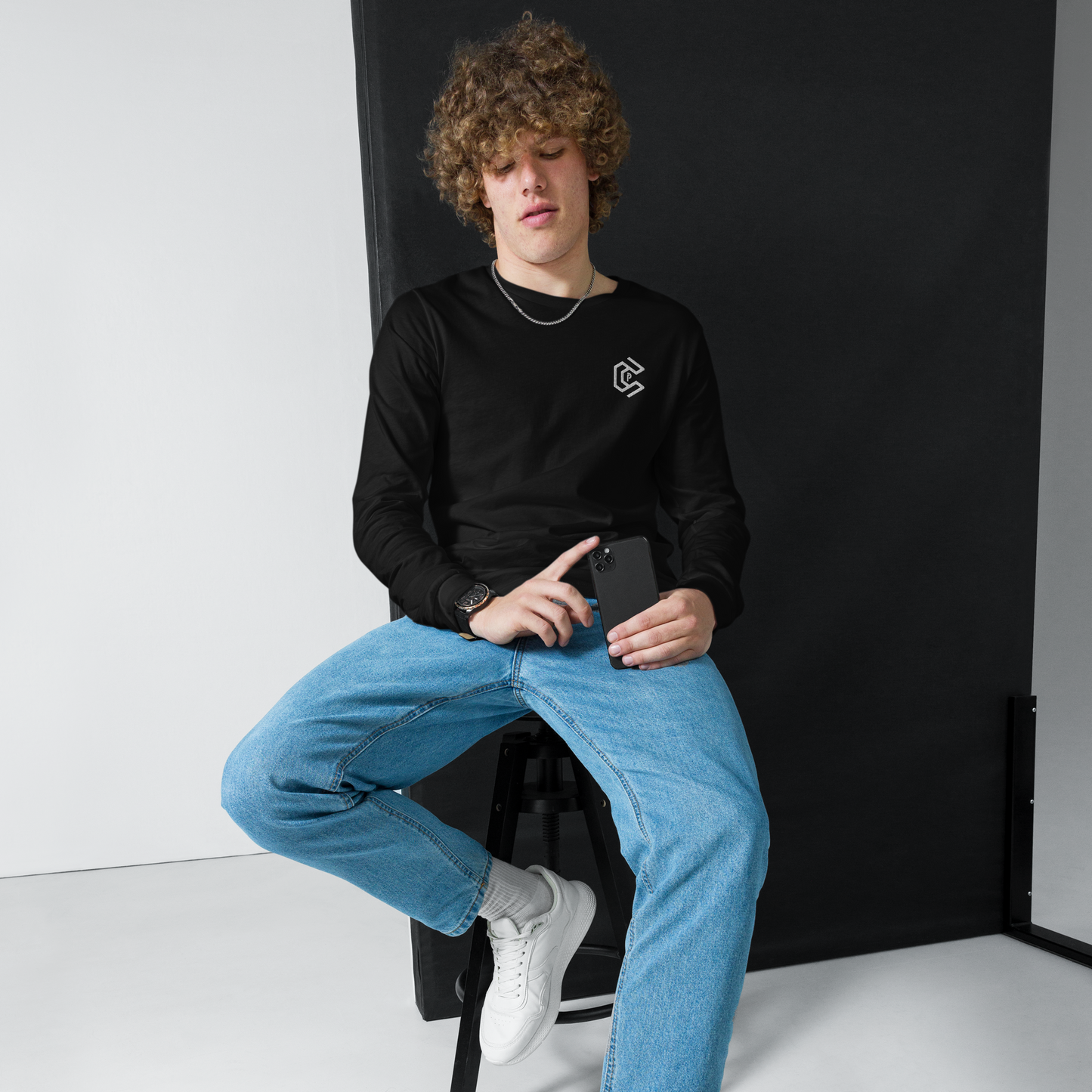 Popular Casual Brand Unisex Long Sleeve Tee